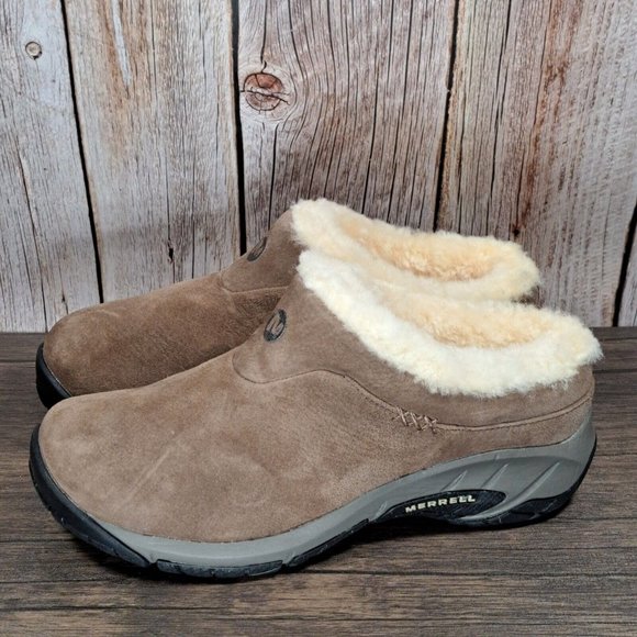 Merrell Shoes Merrell Encore Ice 4 Sheepskin Fur Lined Mules Nubuck